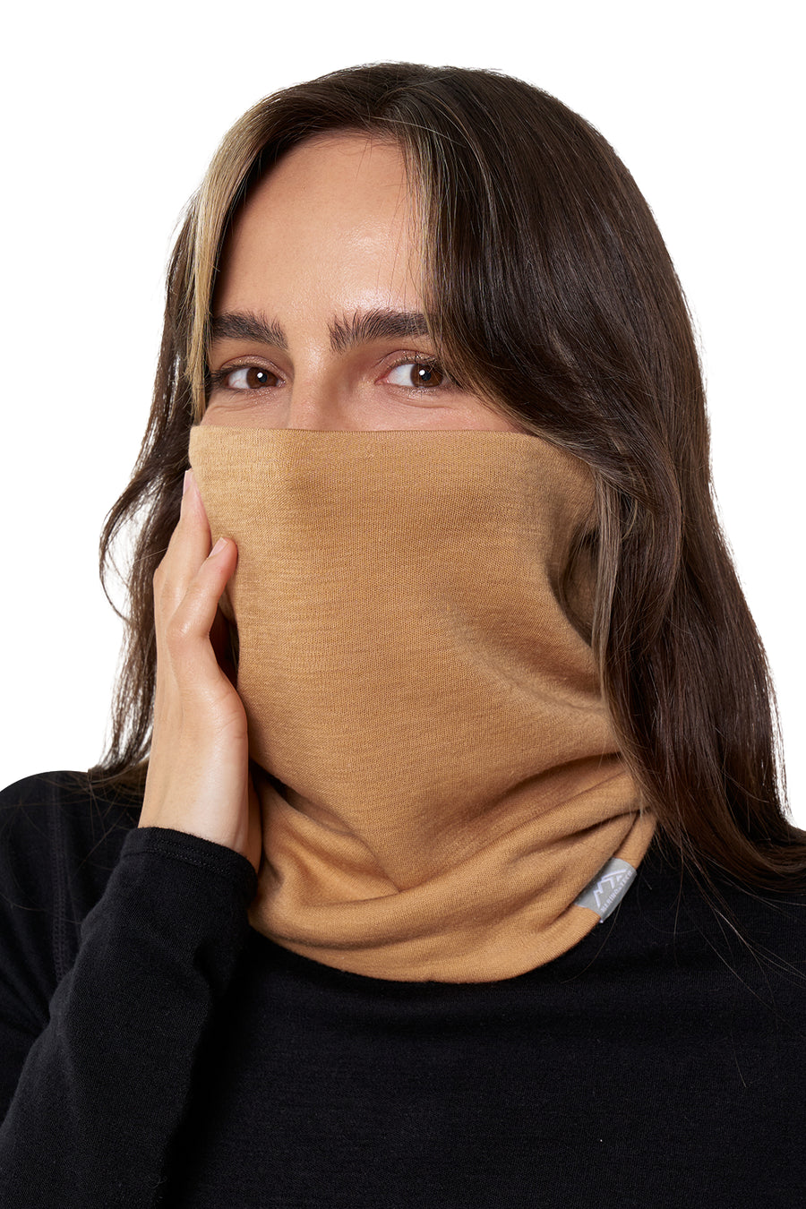 Merino Double-Layer Neck Gaiter Tan