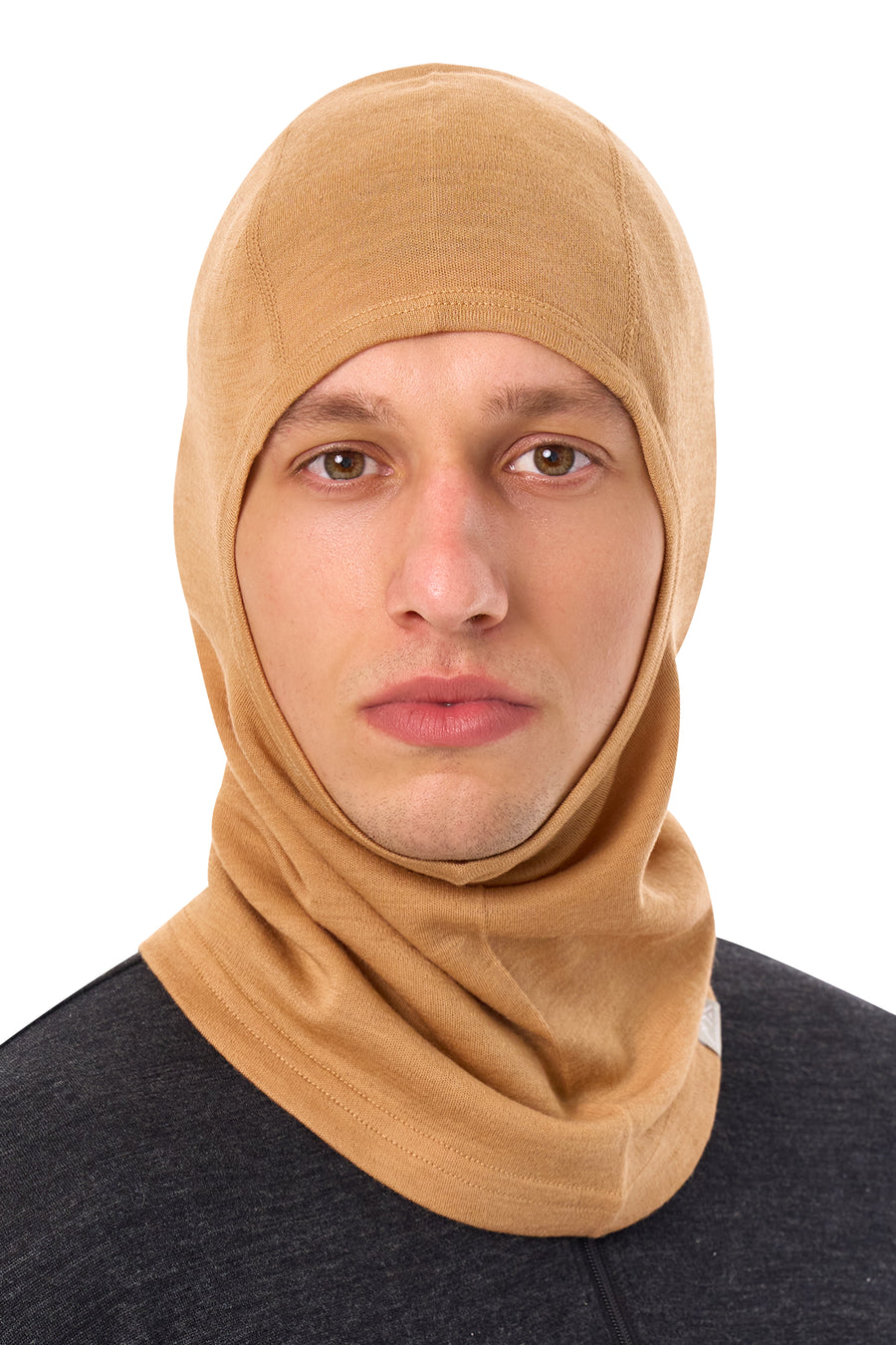 Merino Wool Balaclava Tan — view 3