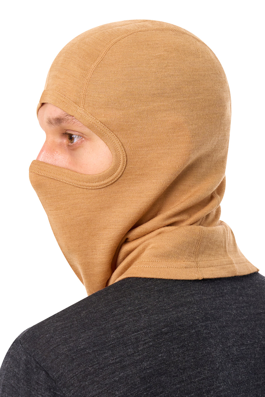 Merino Wool Balaclava Tan — view 4