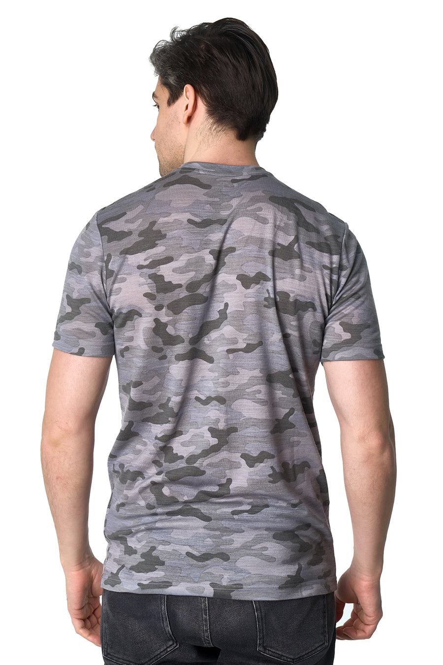 Men's Merino T-shirt 180 Camo Grey — view 2