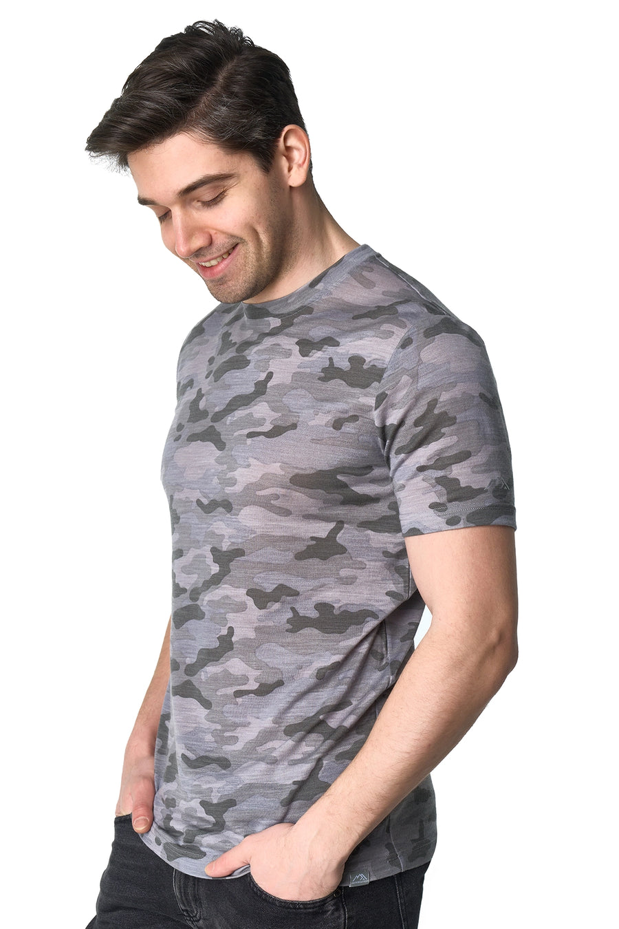 Men's Merino T-shirt 180 Camo Grey — view 4