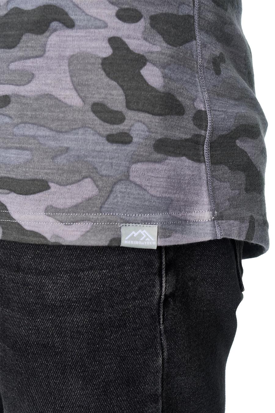 Men's Merino Long Sleeve 250 Camo Grey — view 5