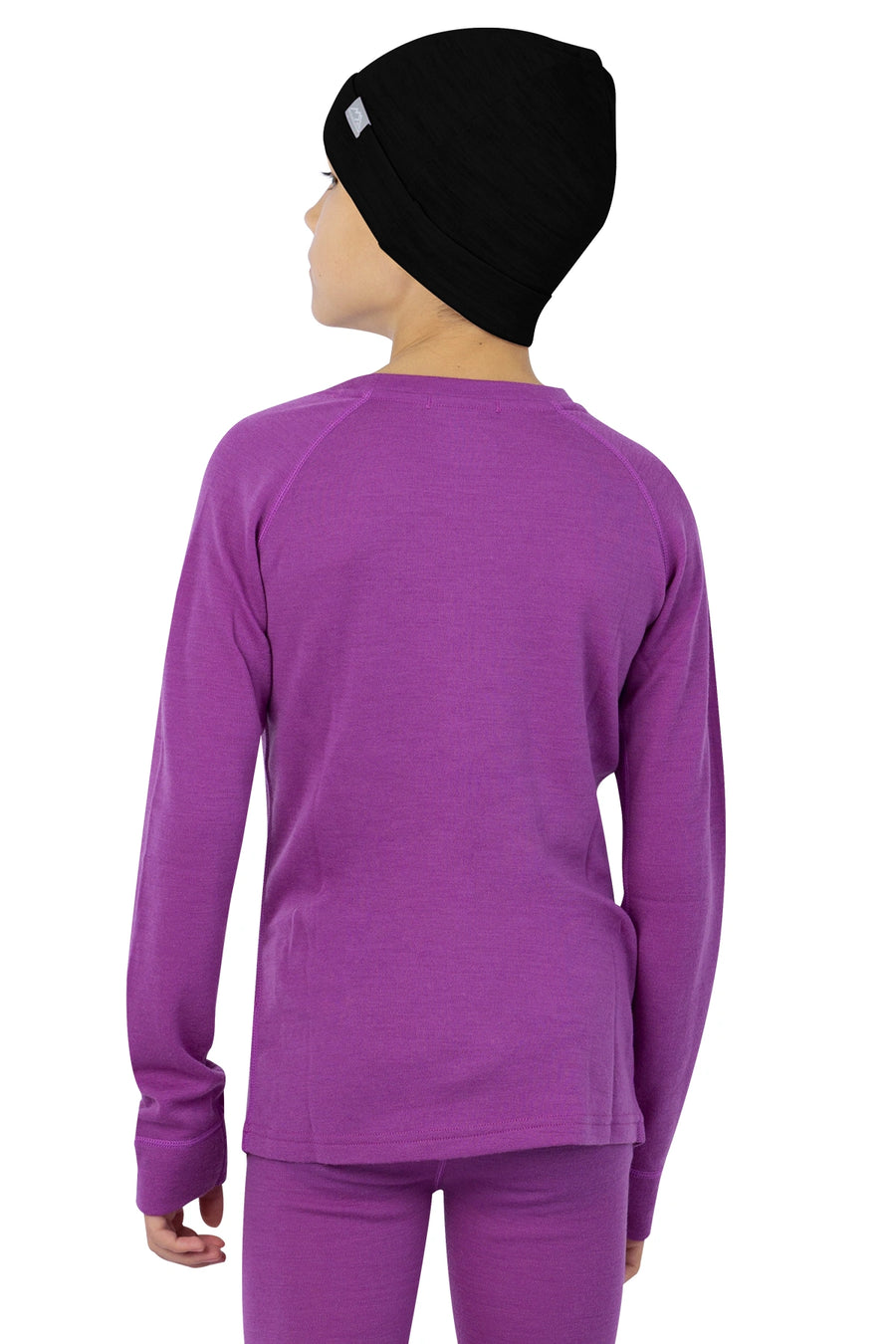 Kids' Merino Wool Long Sleeve 250 Violet Purple — view 5