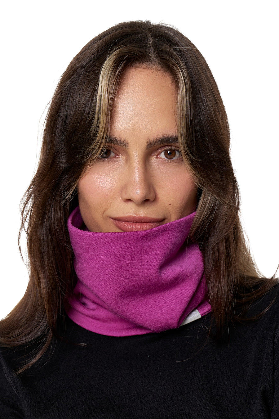 Merino Double-Layer Neck Gaiter Violet — view 3