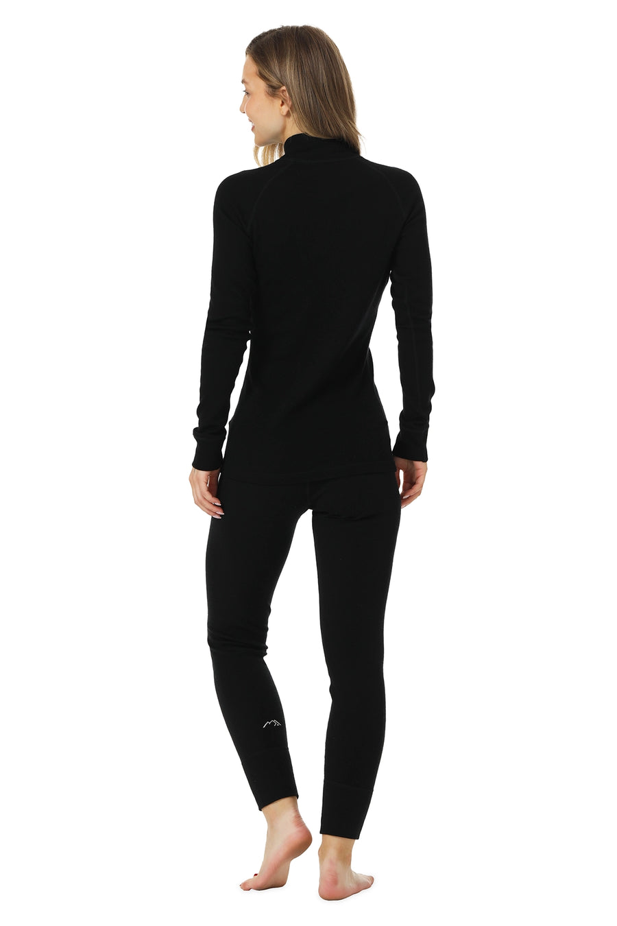 Women's Merino Thermal Set 250 Black Zip-Up — view 2