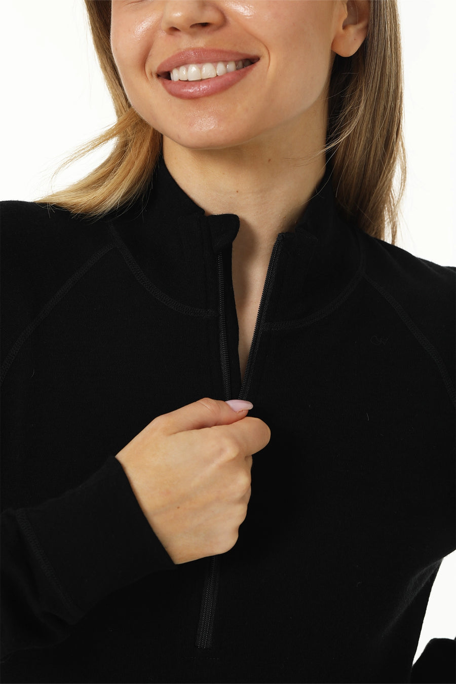 Women's Merino Thermal Set 250 Black Zip-Up — view 6