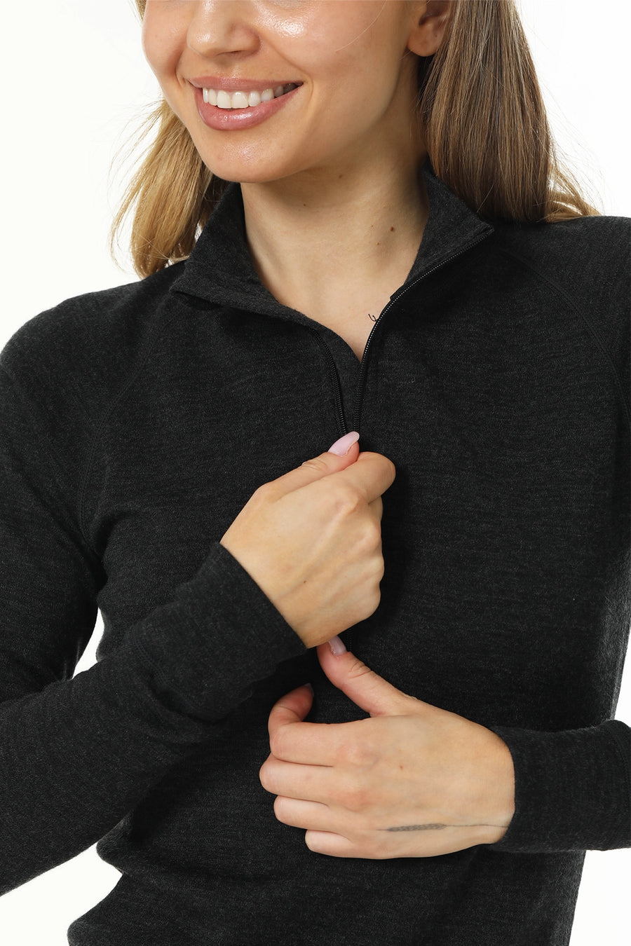 Women's Merino Thermal Set 250 Charcoal Grey Zip-up — view 6