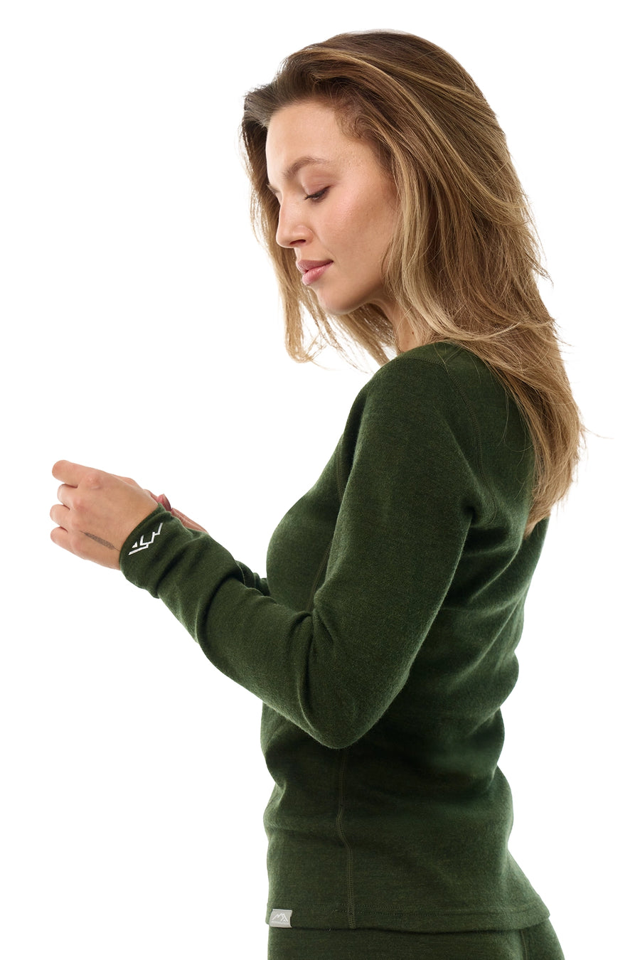 Women's Merino Long Sleeve 320 Army Green — view 4