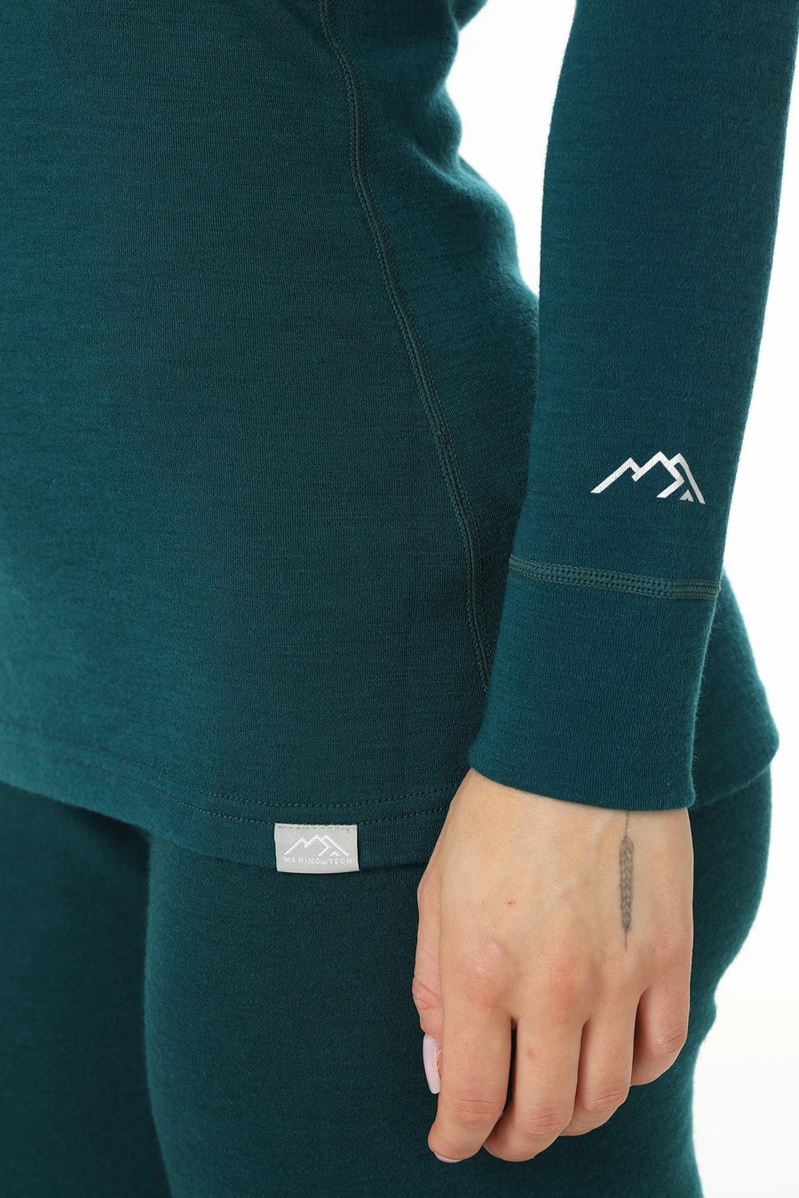 Women's Merino Thermal Set 250 Deep Teal Zip-Up — view 6