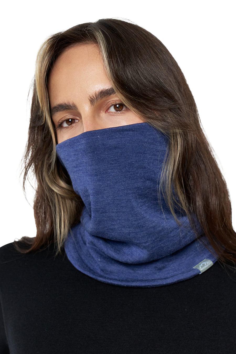 Merino Double-Layer Neck Gaiter Windsor Blue