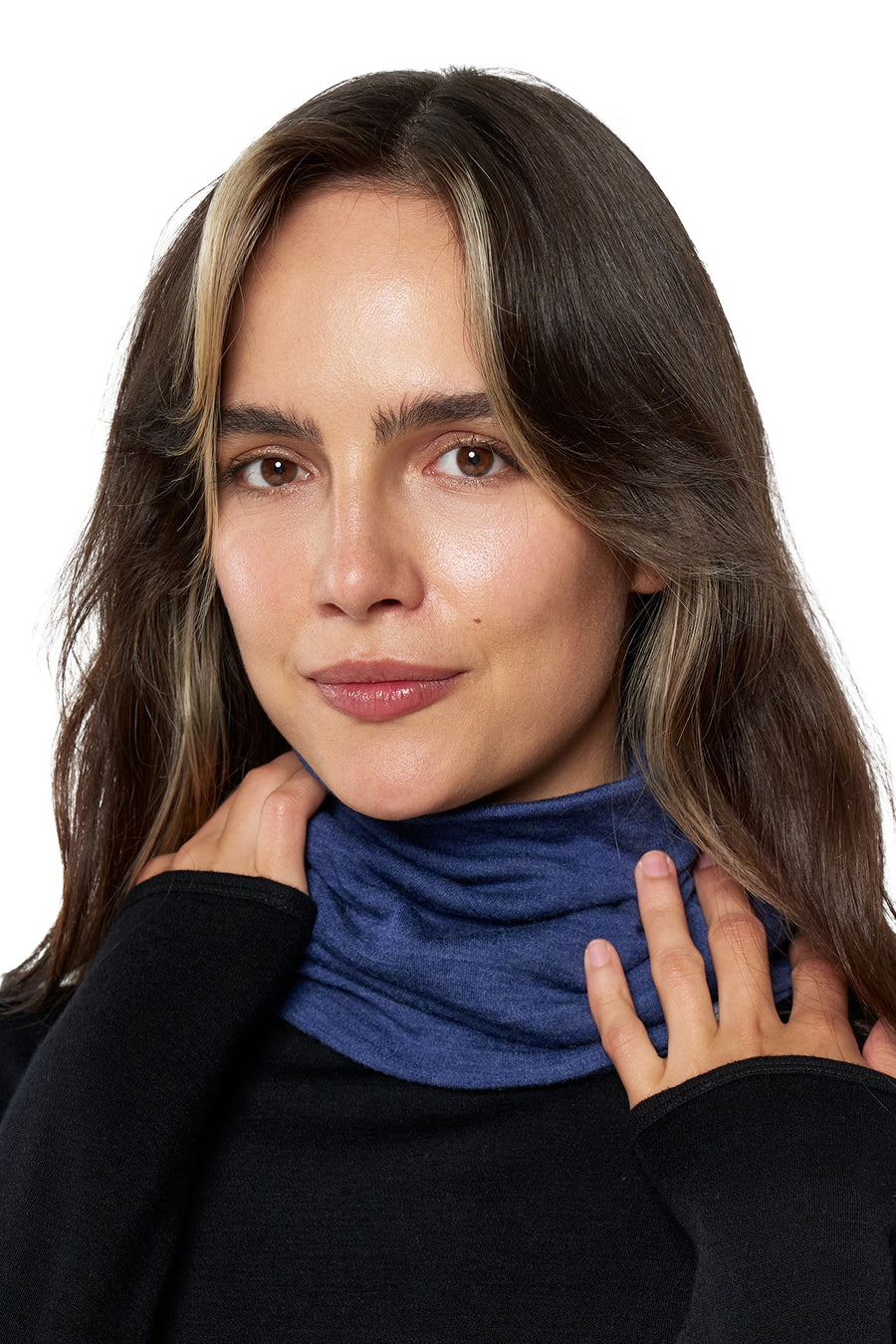 Merino Double-Layer Neck Gaiter Windsor Blue — view 3
