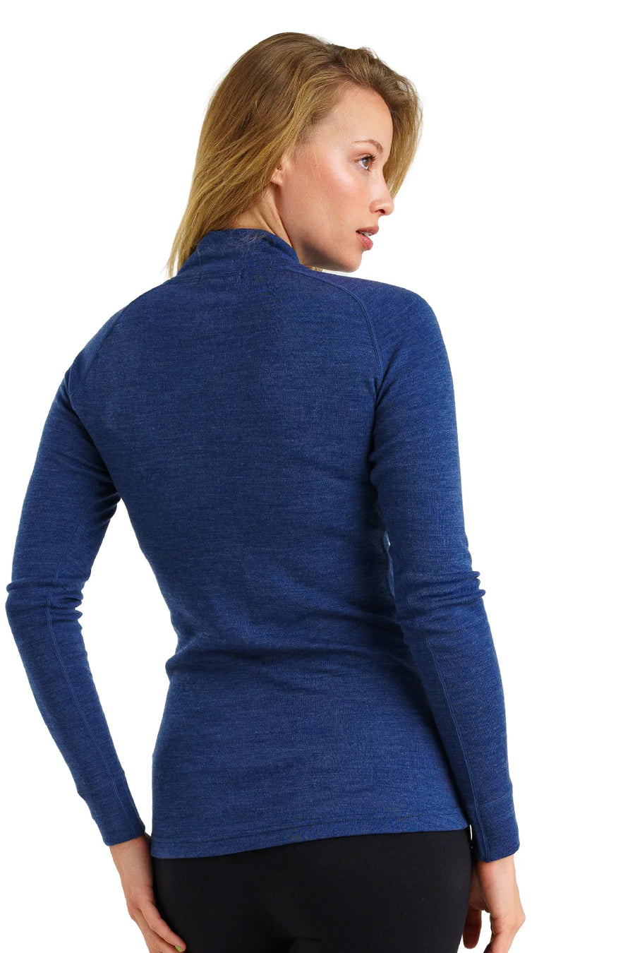 Women's Merino Half Zip Long Sleeve 250 Windsor Blue — view 3
