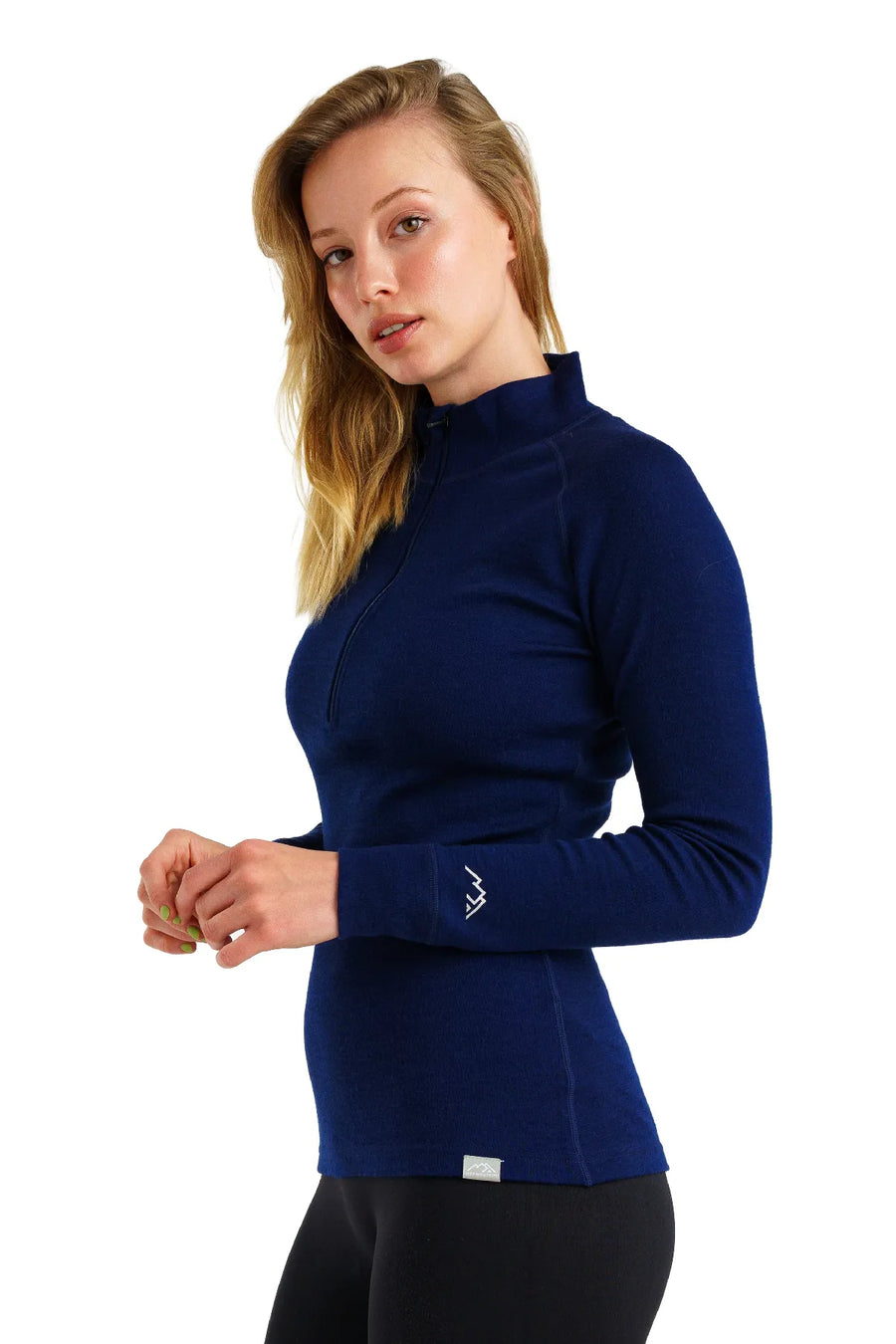 Women's Merino Half Zip 250 Navy — view 3