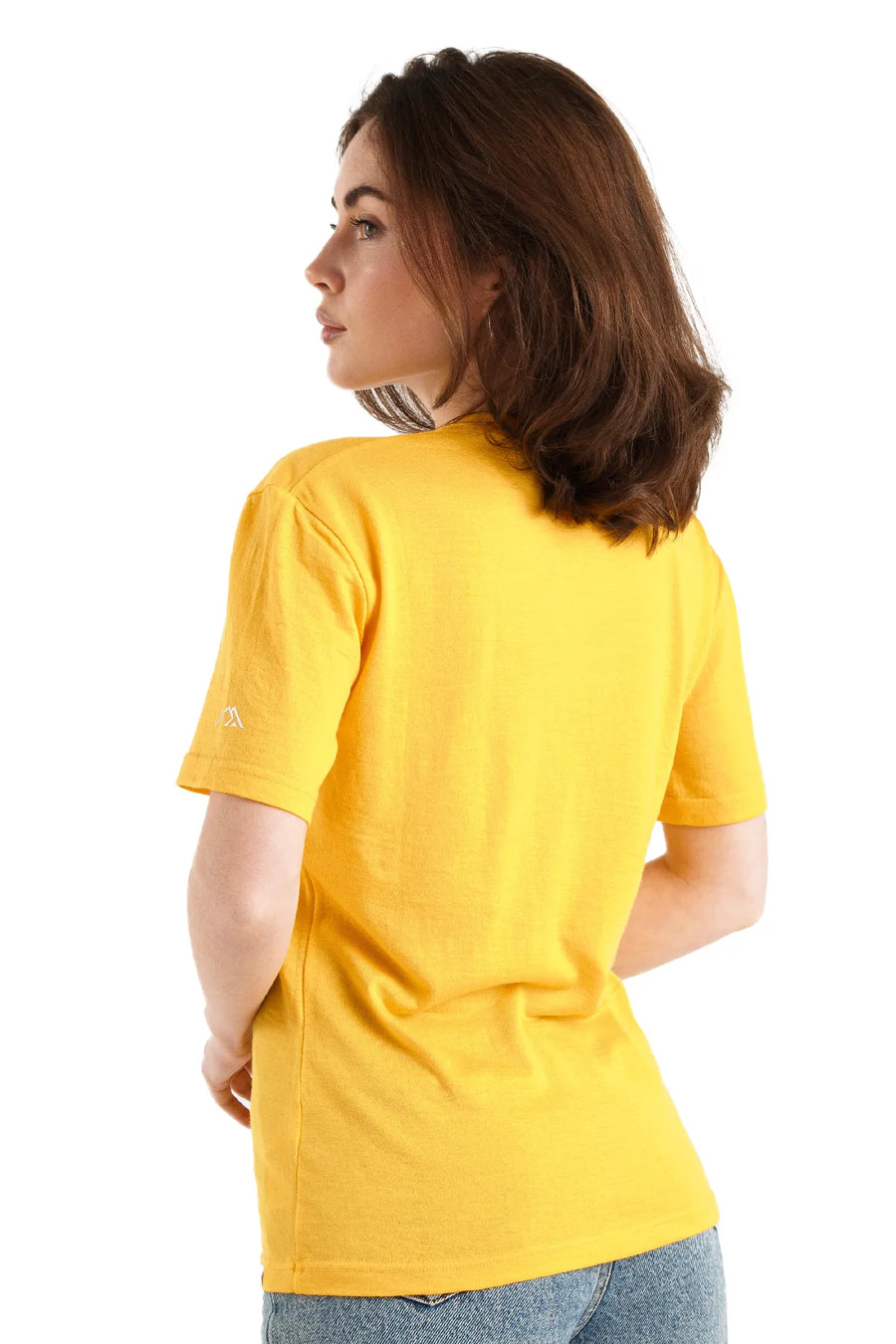 Women's Merino T-shirt 180 Mustard Crewneck — view 3