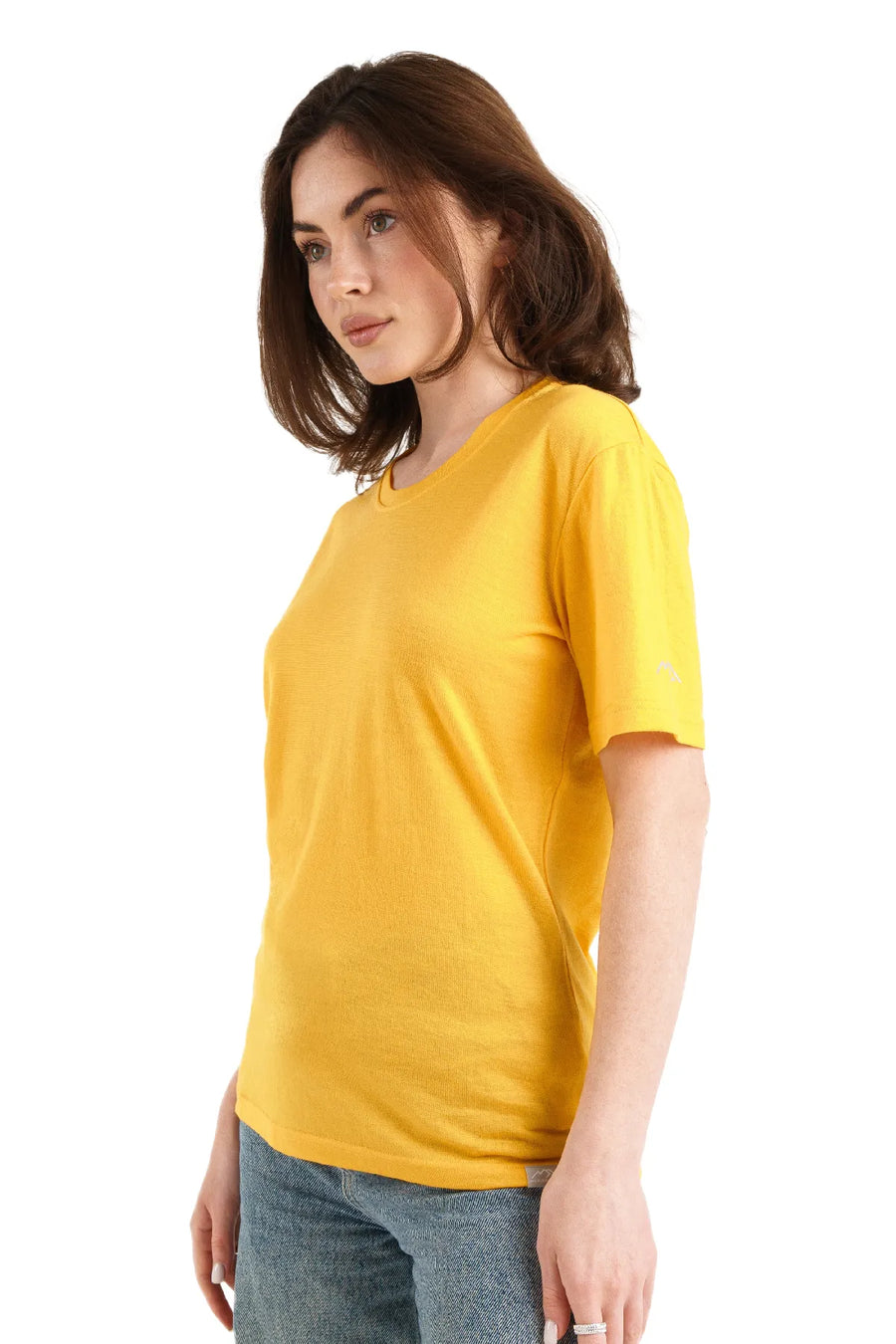 Women's Merino T-shirt 180 Gold Crewneck with socks — view 2