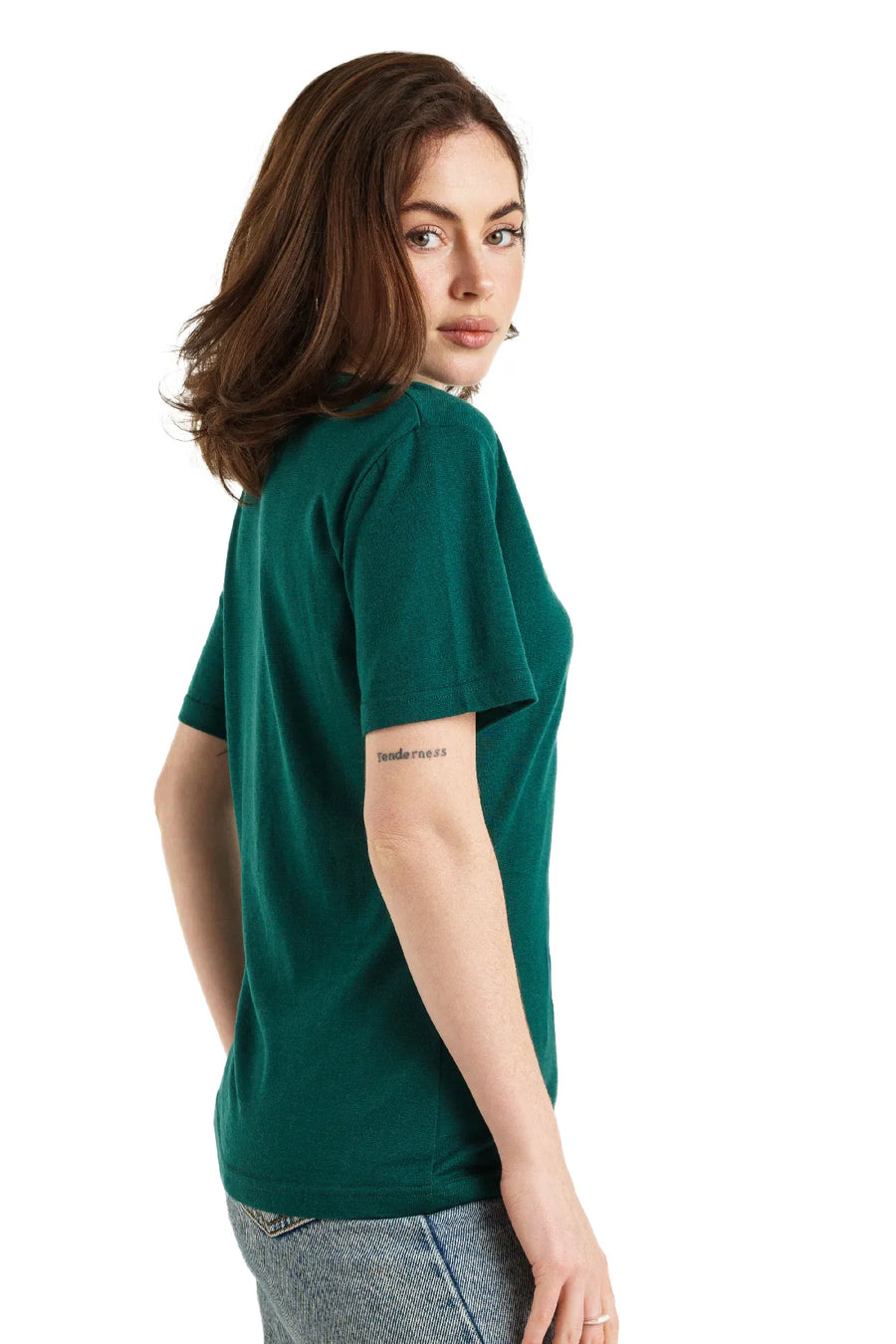 Women's Merino T-shirt 180 Rainforest Green Crewneck — view 2