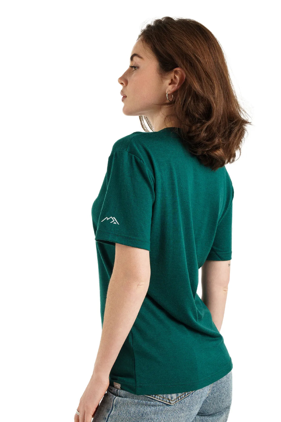 Women's Merino T-shirt 180 Rainforest Green Crewneck — view 3