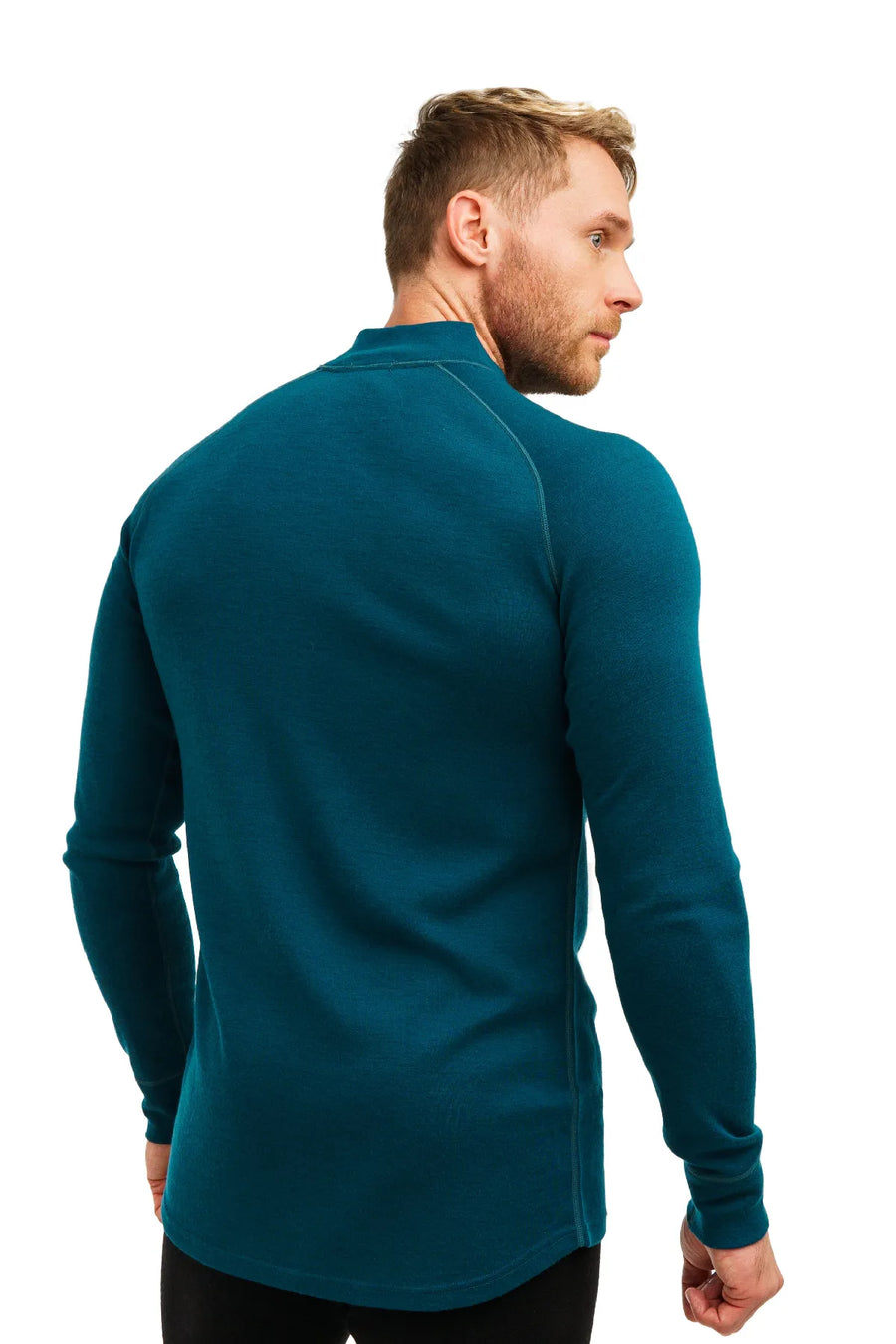 Men's Merino Half Zip Long Sleeve 250 Deep Teal — view 2
