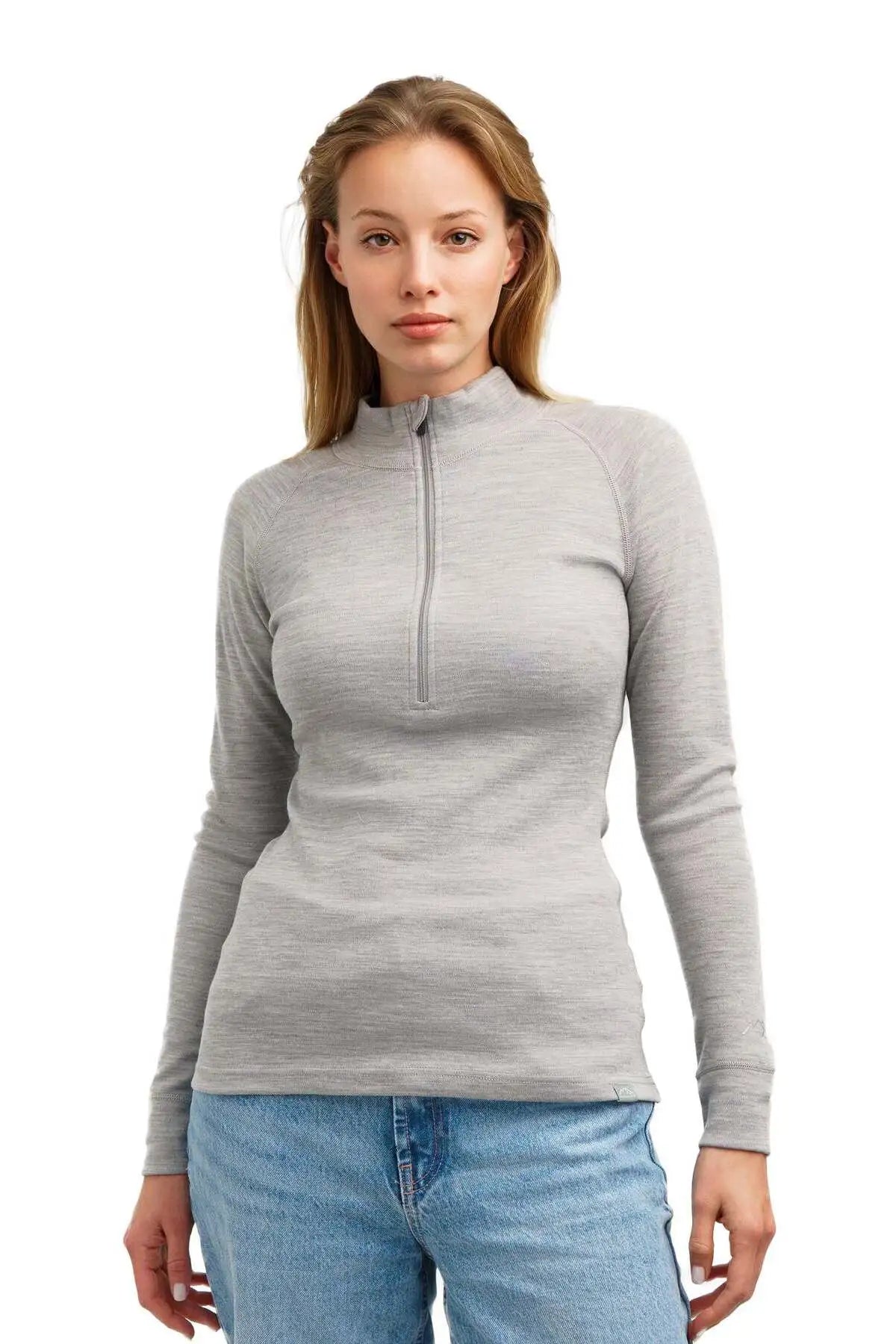 Women's half zip merino wool baselayer