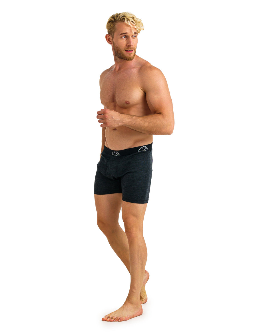 Men's Merino Boxers 190 Charcoal Grey, 1 pack — view 3