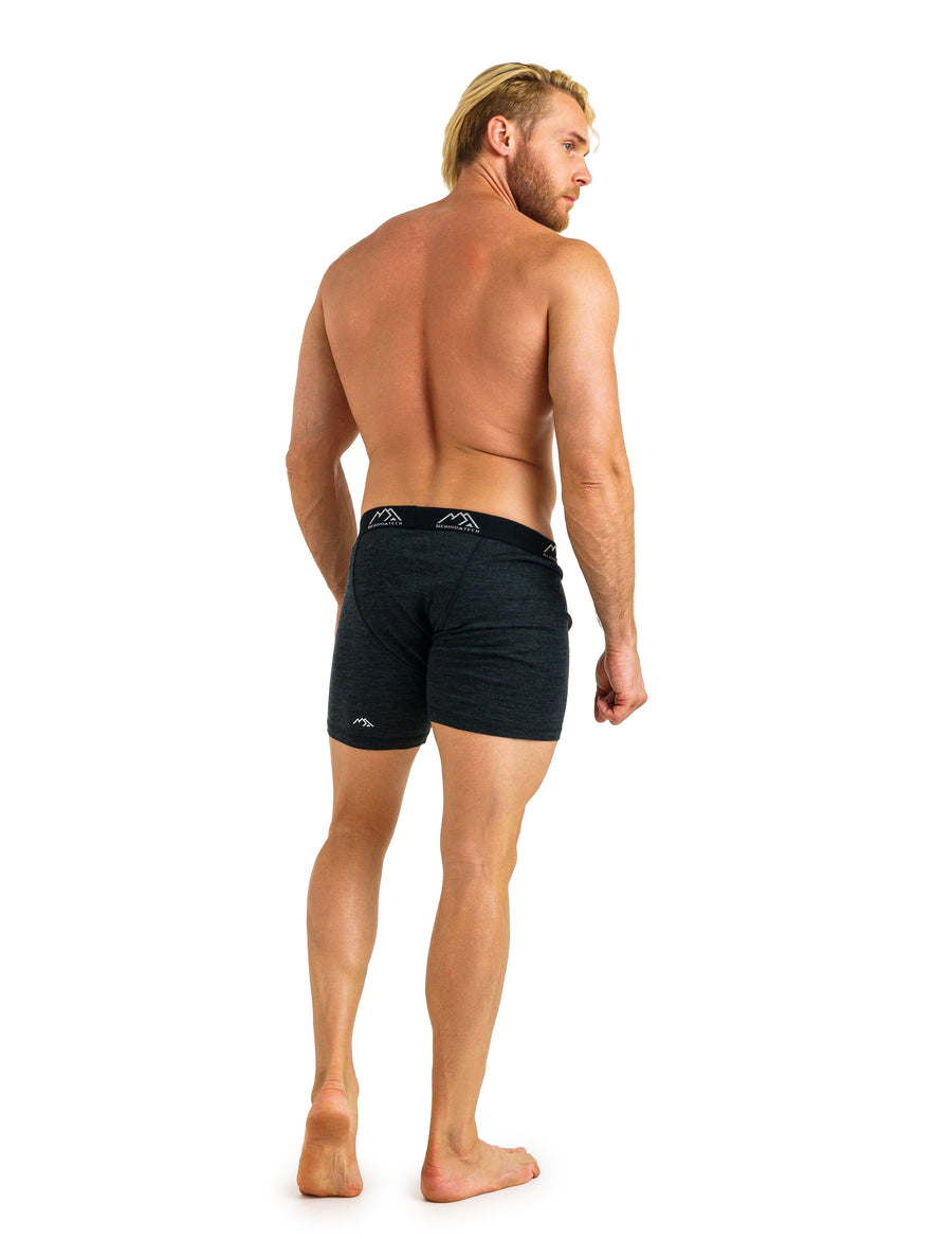 Men's Merino Boxers 190 Charcoal Grey, 1 pack — view 4