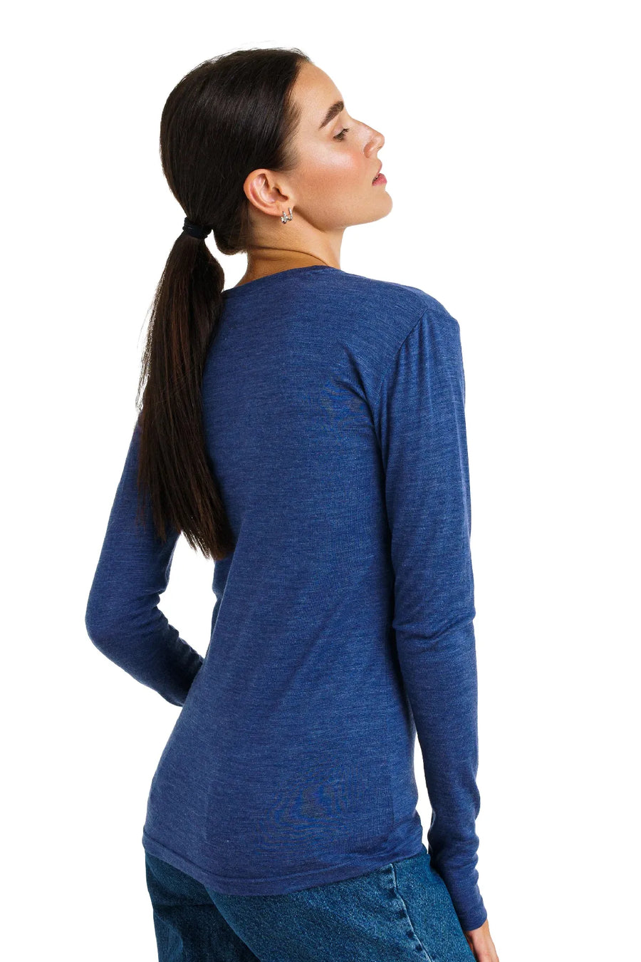 Women's Merino Long Sleeve 165 Windsor Blue — view 2