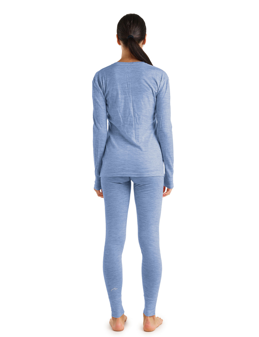 Conjunto térmico de merino para mujer 165 azul marino
