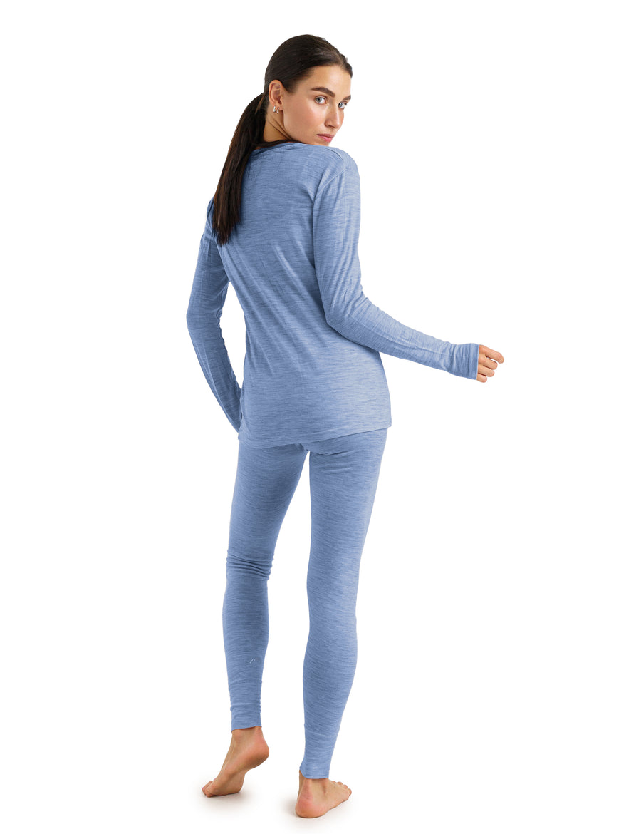 Conjunto térmico de merino para mujer 165 azul marino
