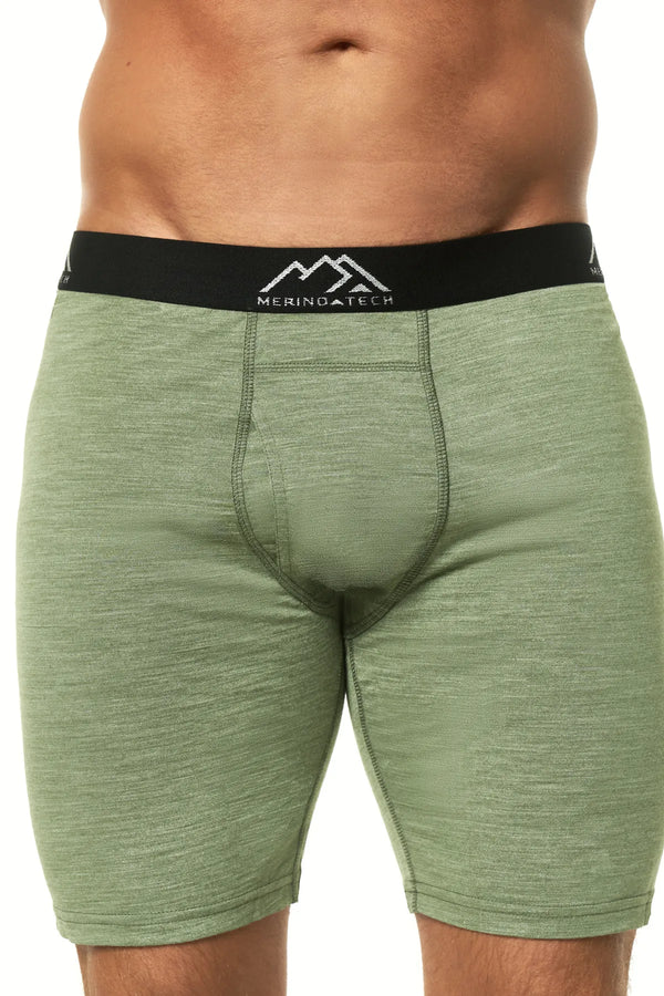Men's Merino Boxers Heather Green, 1 pack