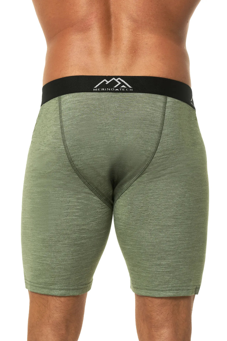 Men's Merino Boxers 170 Heather Olive, 1 pack — view 2