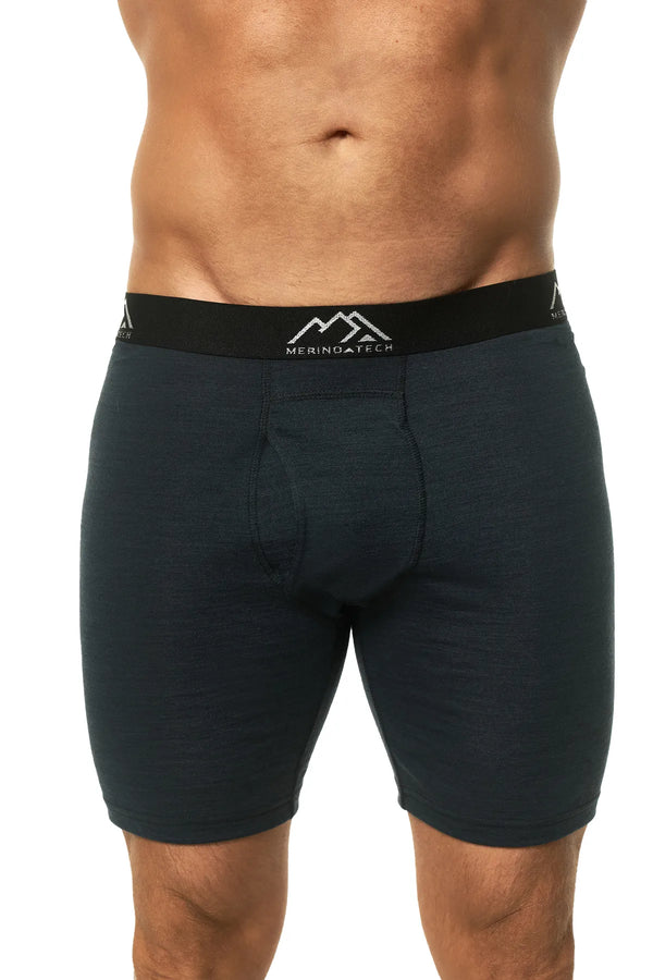 Men's Merino Boxers Navy Black, 1 pack