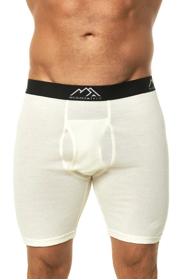 Men's Merino Boxers Airmesh Creamy, 1 pack