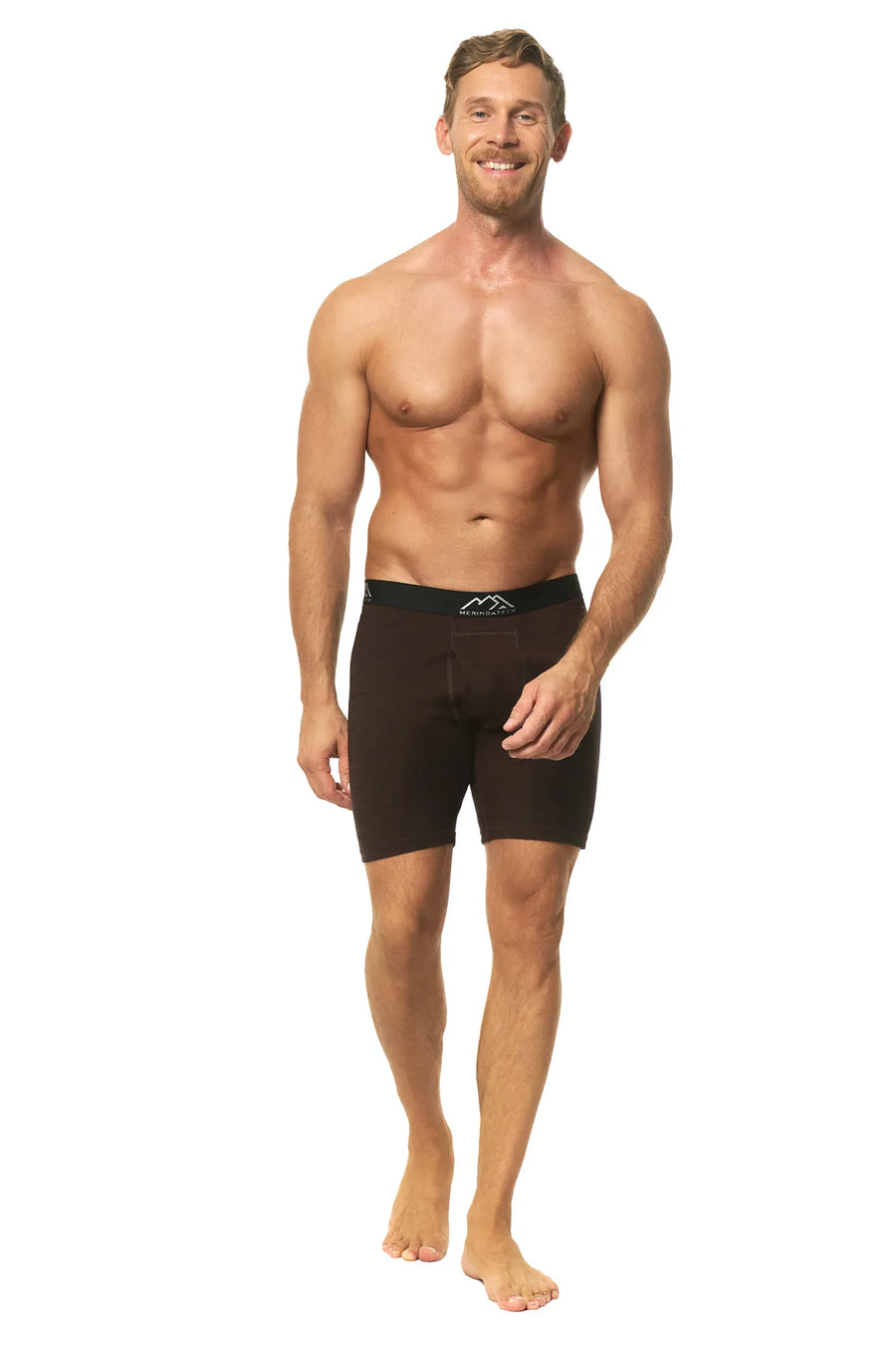 Men's Merino Boxers 170 Dark Brown, 1 pack — view 3