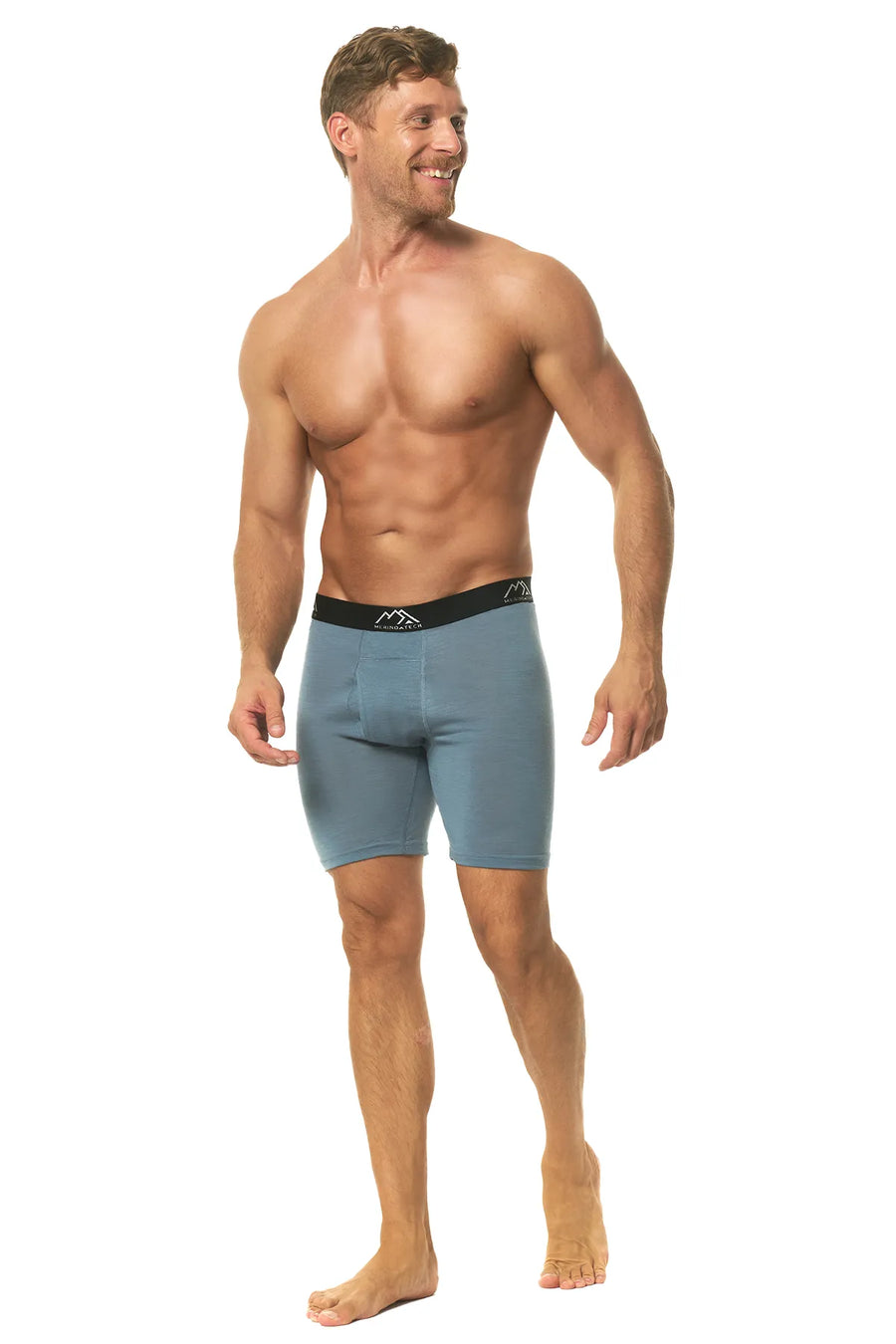 Men's Merino Boxers Steel Blue, 1 pack — view 3
