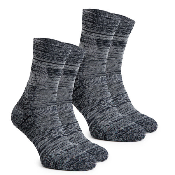 Merino Wool Hiking Socks, 2 pack, Charcoal Heathered