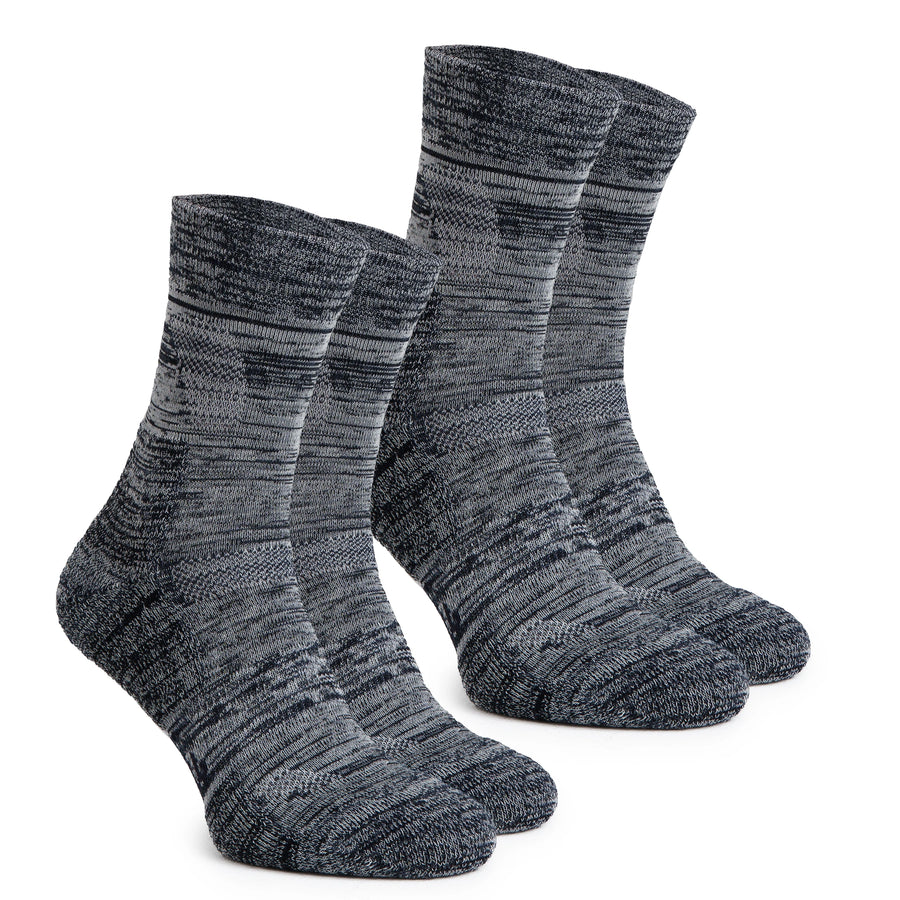 Merino Wool Hiking Socks, 2 pack, Charcoal Heathered