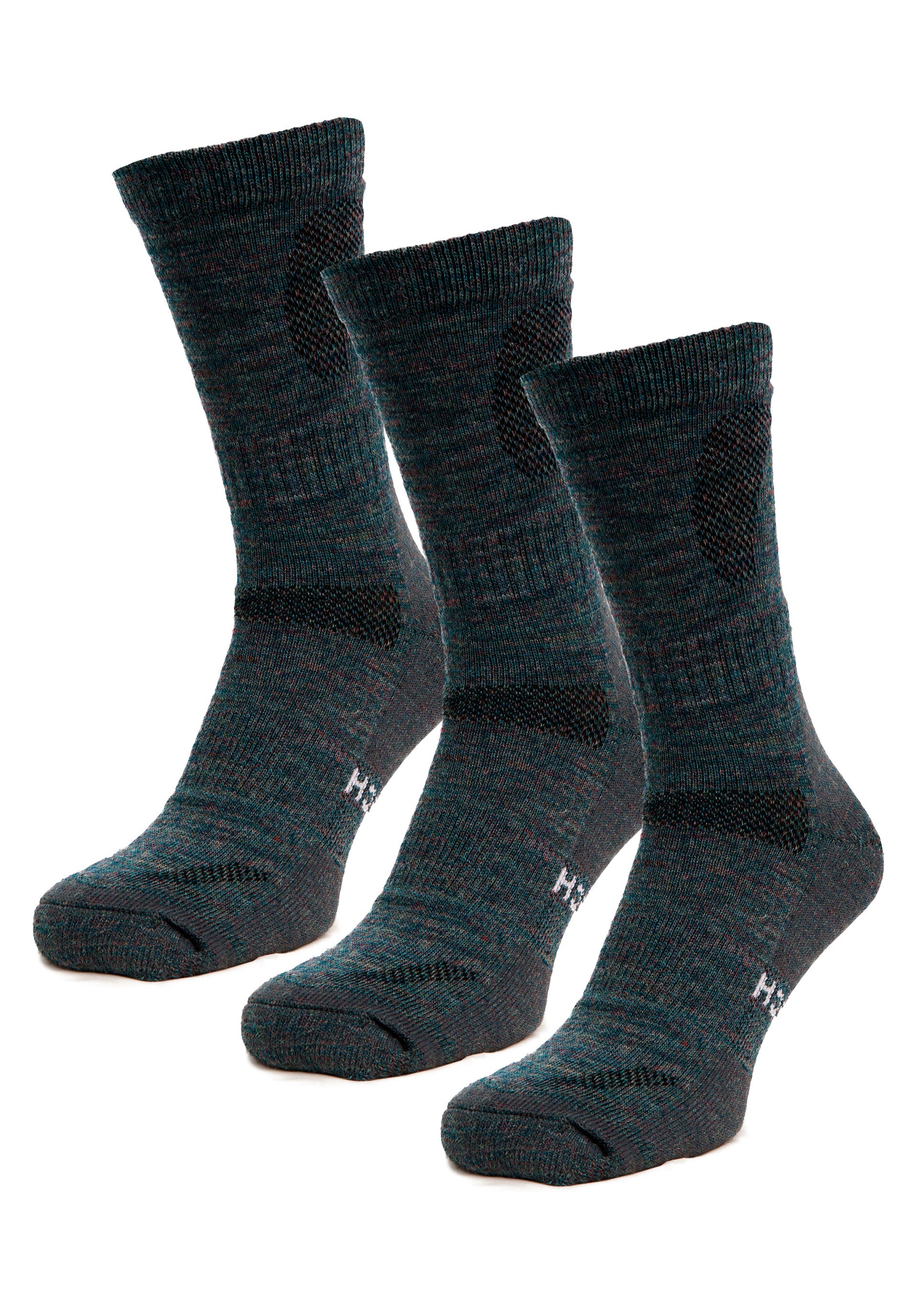 Durable 100% Merino Wool Dark Green Socks for Tourism & Outdoor Sports ...