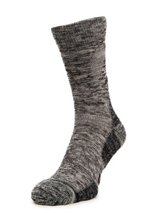Merino Wool Hiking Socks - (Pack of 2) Melange Black