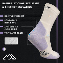 Load image into Gallery viewer, Merino Wool Hiking Socks - (Pack of 2) Canada Thistle