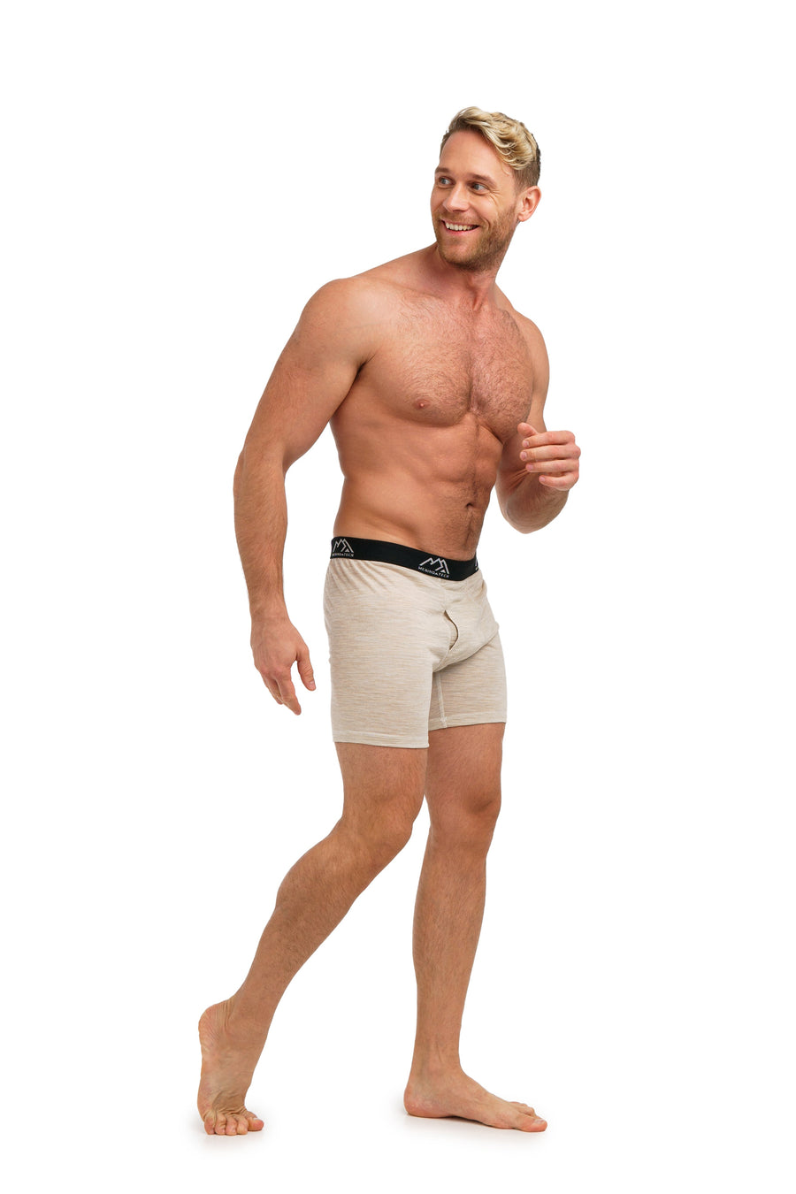 Men's Merino Boxers 190 Oatmeal, 1 pack — view 6