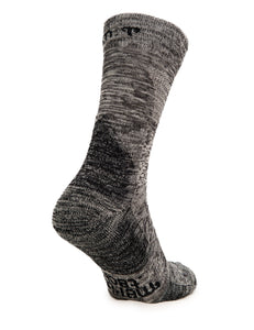 Merino Wool Hiking Socks - (Pack of 2) Melange Black
