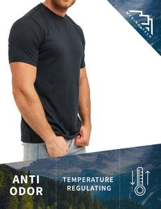 Men's Merino T-shirt 165 Navy Black