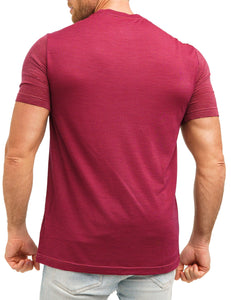 Men's Merino T-shirt 165 Berry Weaved
