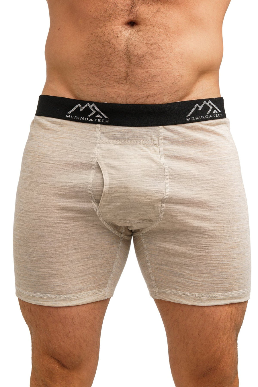 Men's Merino Boxers 190 Oatmeal, 1 pack