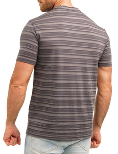 Men's Merino T-shirt 165 Striped Grey