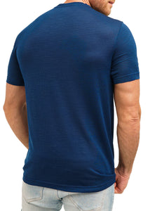 Men's Merino T-shirt 165 Navy Weaved