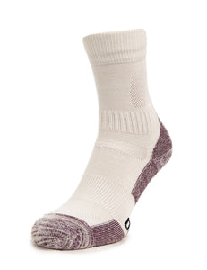 Merino Wool Hiking Socks - (Pack of 2) Chalk White