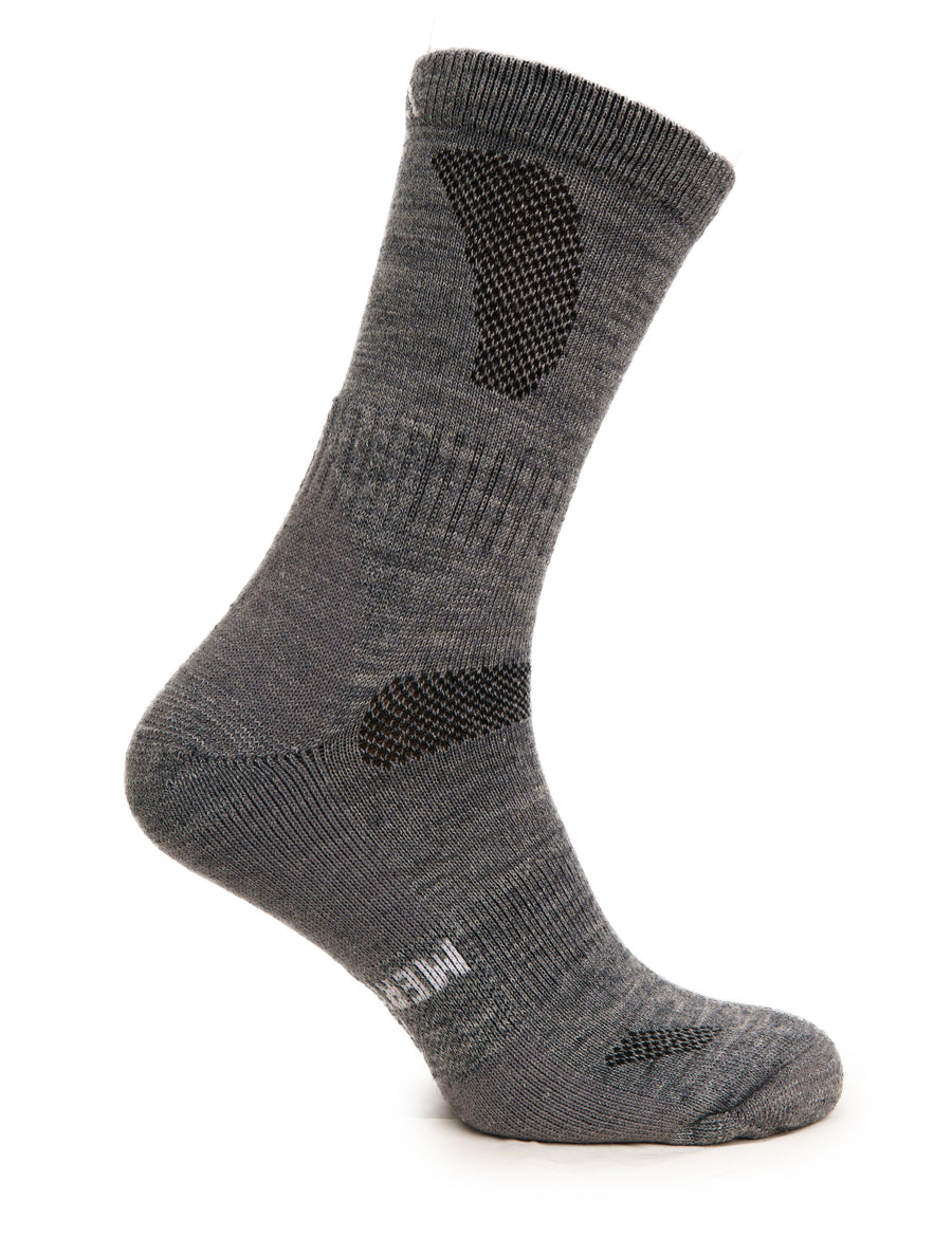 Merino Wool Hiking Socks, 3 pack, Light Grey — view 3
