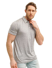Load image into Gallery viewer, Men&#39;s Merino Polo 165 Heathered Grey