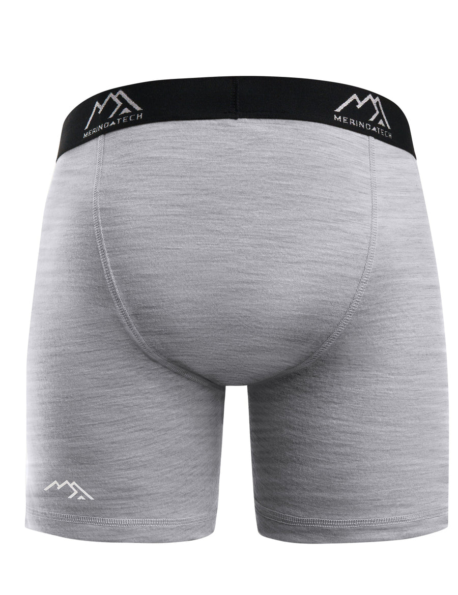 Men's Merino Boxers 190 Heathered Grey, 2 pack — view 5